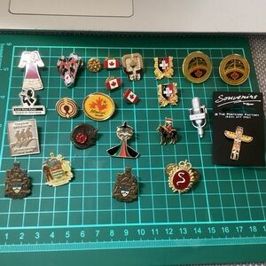 Various Canadian themed pins lot